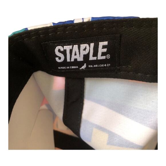 Staple NWT Men’s Streetwear Blue Red Orange Yellow Graphic Snap-Back Hat - Picture 12 of 12